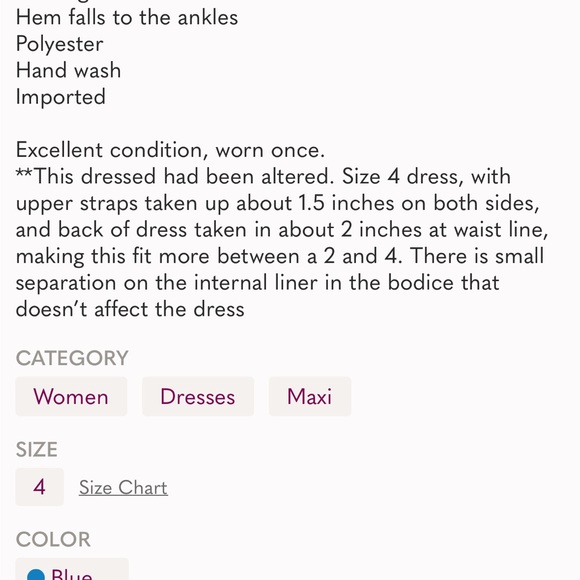 ALC Aires Navy Blue Pleated Maxi Dress - Picture 7 of 7